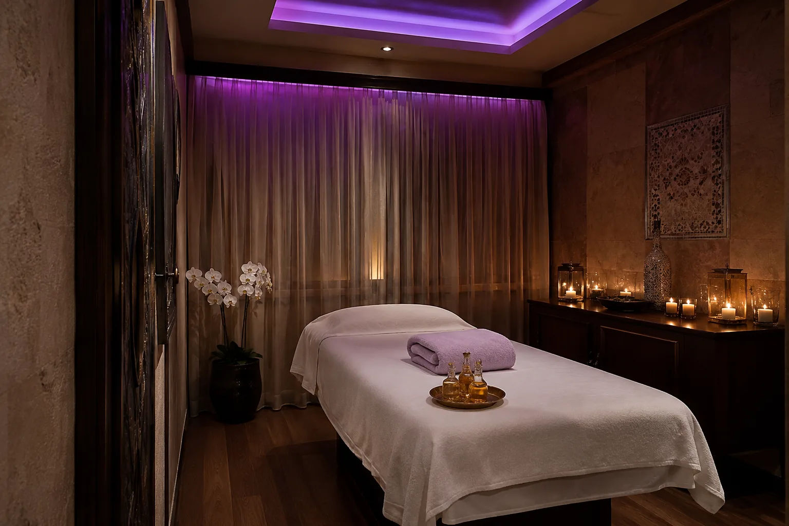 Masaj odasının genel görünümü — Lila Spa, Küçükçekmece misafirlerine hizmet veren salon